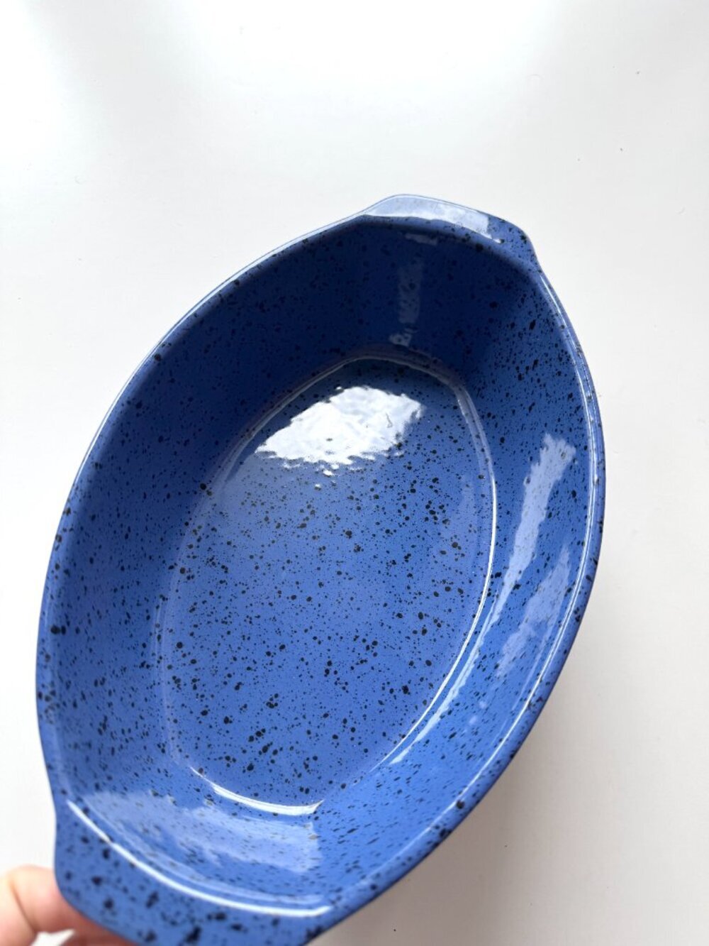 CERUTIL STONEWARE Red Blue Black Speckled Ceramic Au Gratin Casserole Dish - Picture 10 of 16